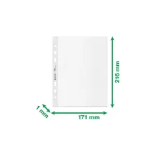 Showtas Leitz Recycle 100µ 6-gaats PP A5 transparant 25 stuks Showtas Leitz Recycle 100µ 6-gaats PP A5 transparant 25 stuks