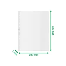 Showtas Leitz Recycle maxi 11-gaats PP A4 100micron transparant 25 stuks Showtas Leitz Recycle maxi 11-gaats PP A4 100micron transparant 25 stuks