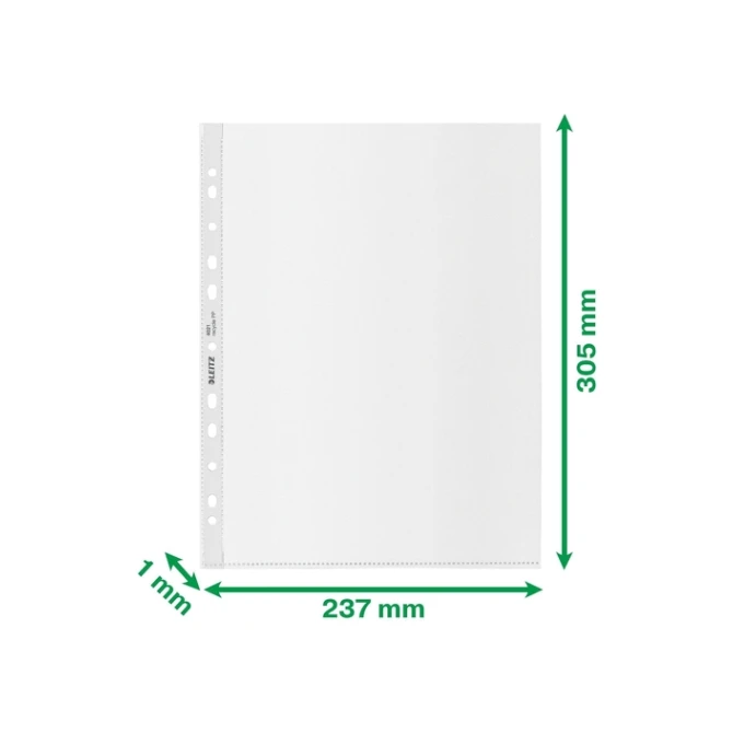 Showtas Leitz Recycle maxi 11-gaats PP A4 100micron transparant 25 stuks