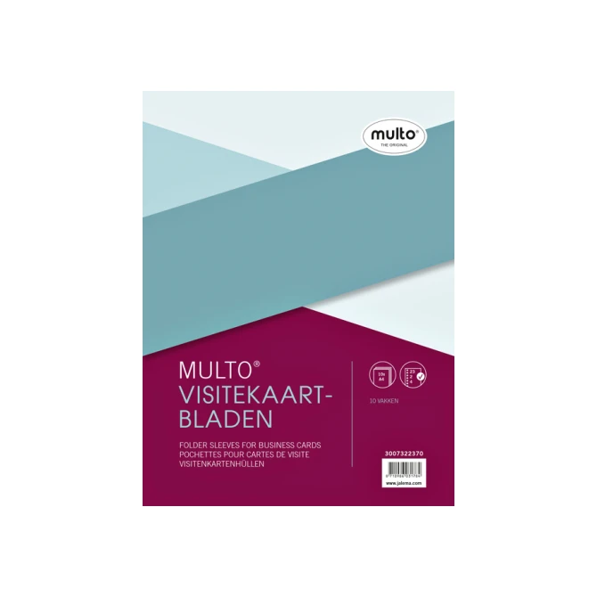 Showtas Multo 23-gaats A4 235x312mm PP voor 10 visitekaartjes 10 stuks
