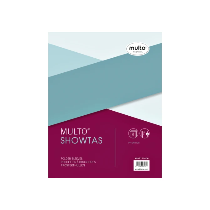 Showtas Multo A5 17-gaats PP 0.08mm nerf 10 stuks