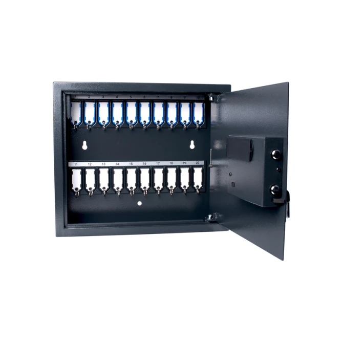 Sleutelkast Pavo high security magnetisch met fingerprintslot 20 haken 350x410x100mm