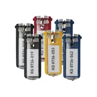 Sleutellabel Durable met ring assorti 6 stuks