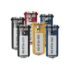 Sleutellabel Durable met ring assorti 6 stuks