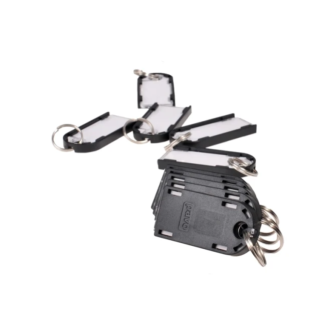 Sleutellabel Pavo magnetisch 10 stuks zwart