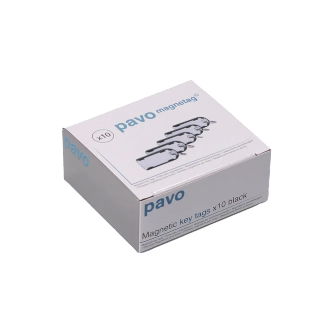 Sleutellabel Pavo magnetisch 10 stuks zwart