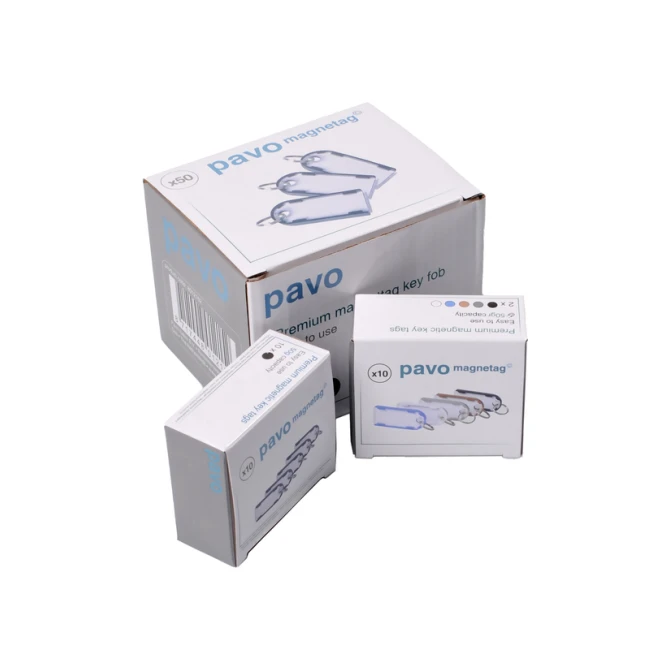 Sleutellabel Pavo magnetisch 50 stuks zwart