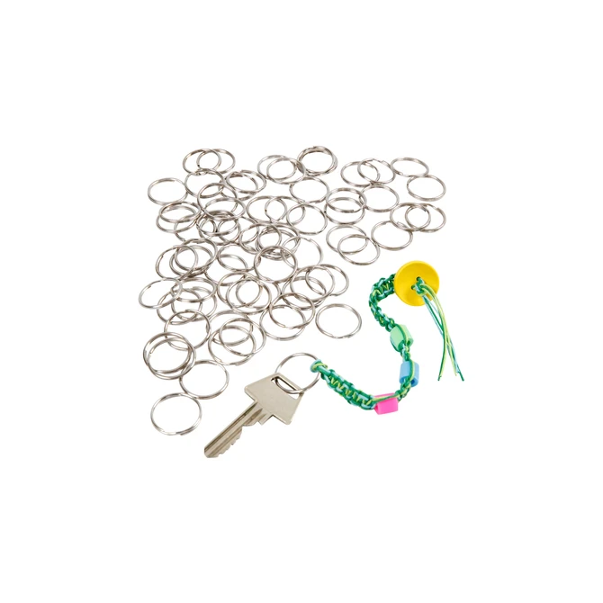 Sleutelring Creativ Company zilverkleurig 25mm 100 stuks