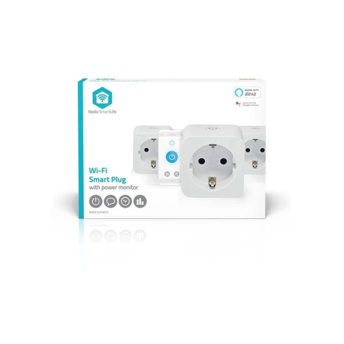 Slimme stekker Nedis Smartlife Wifi 3 stuks wit