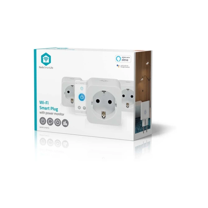 Slimme stekker Nedis Smartlife Wifi 3 stuks wit
