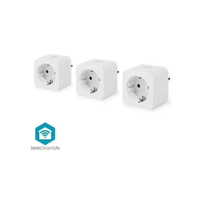 Slimme stekker Nedis Smartlife Wifi 3 stuks wit