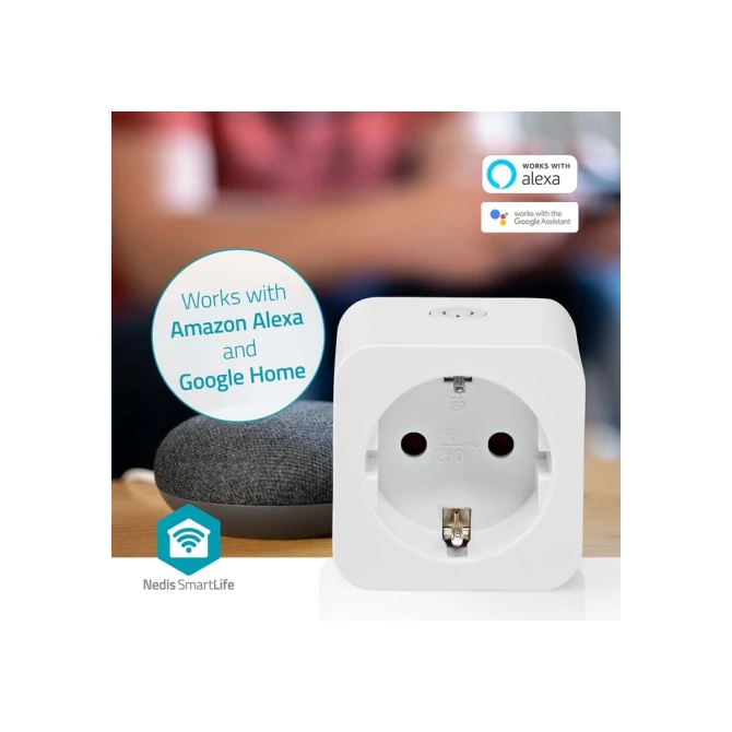 Slimme stekker Nedis Smartlife Wifi 3 stuks wit