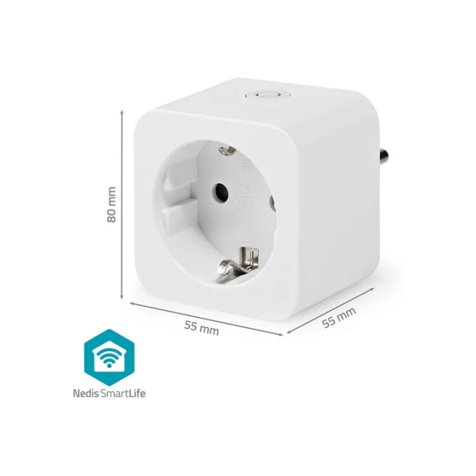 Slimme stekker Nedis Smartlife Wifi 3 stuks wit