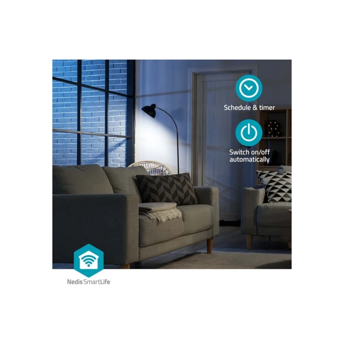 Slimme stekker Nedis Smartlife Wifi 3 stuks wit