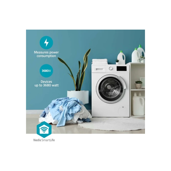 Slimme stekker Nedis Smartlife Wifi 3 stuks wit