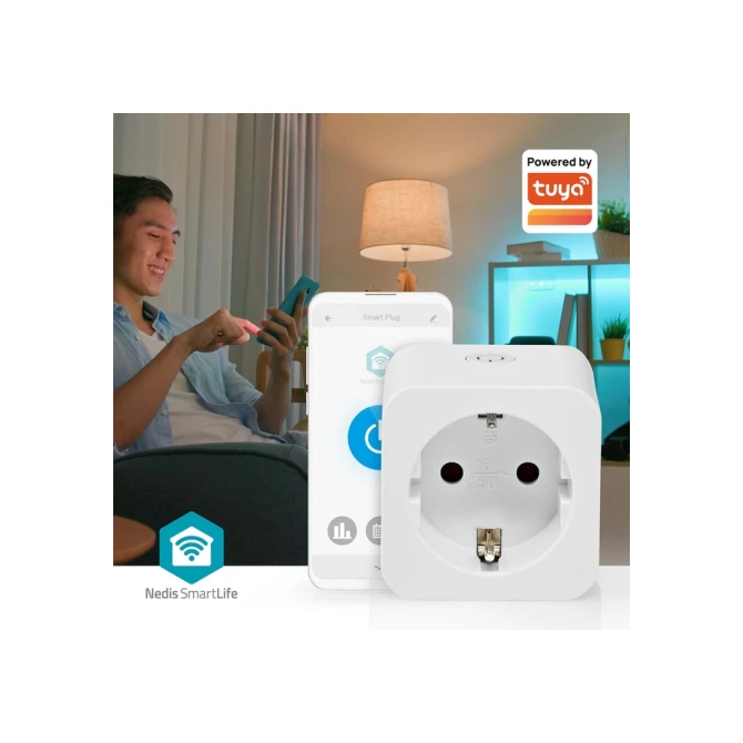 Slimme stekker Nedis Smartlife Wifi 3 stuks wit