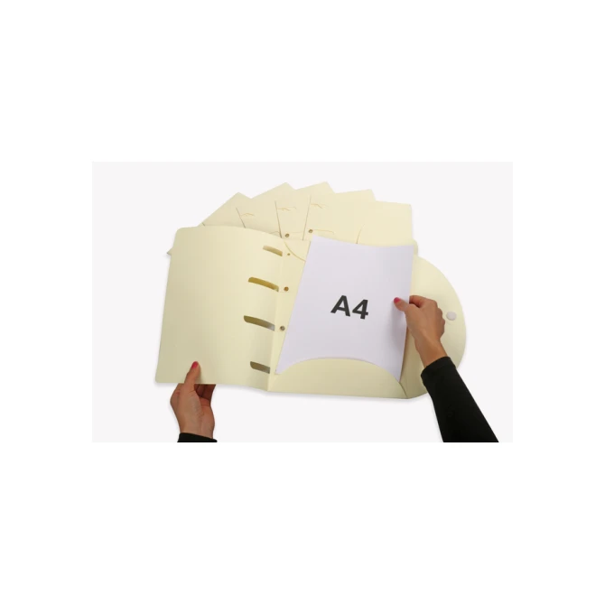 Smartfolder geperforeerde opbergmappen A4 Beige 6 stuks