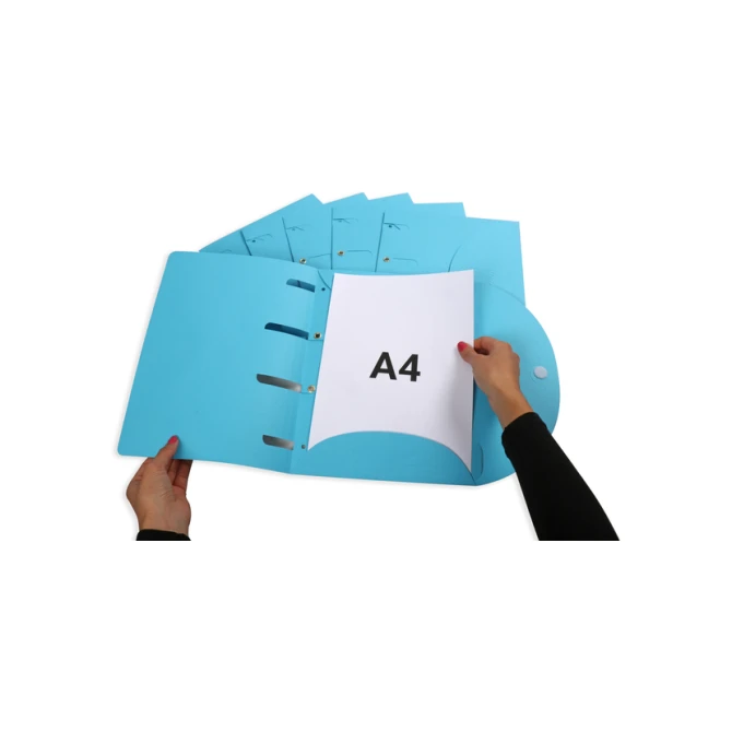 Smartfolder geperforeerde opbergmappen A4 blauw 6 stuks