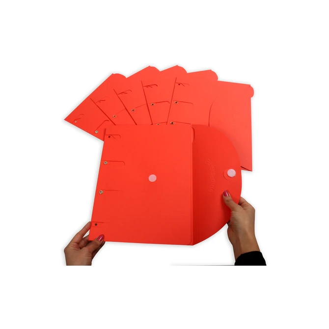 Smartfolder geperforeerde opbergmappen A4 Rood 6 stuks
