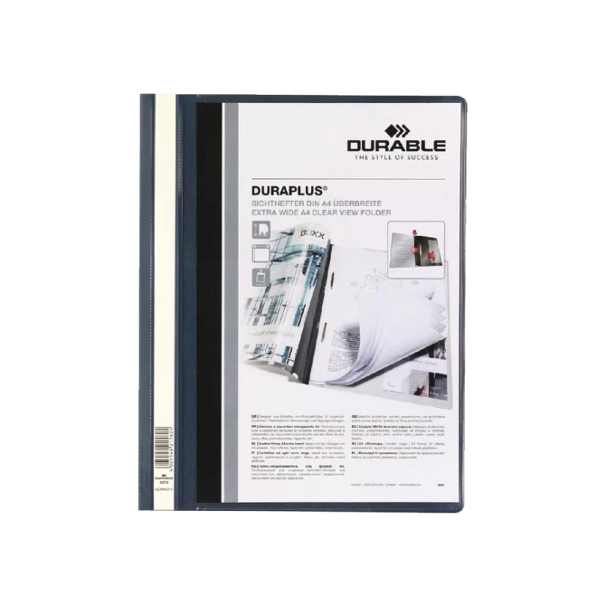 Snelhechtamp Durable Duraplus A4 donkerblauw