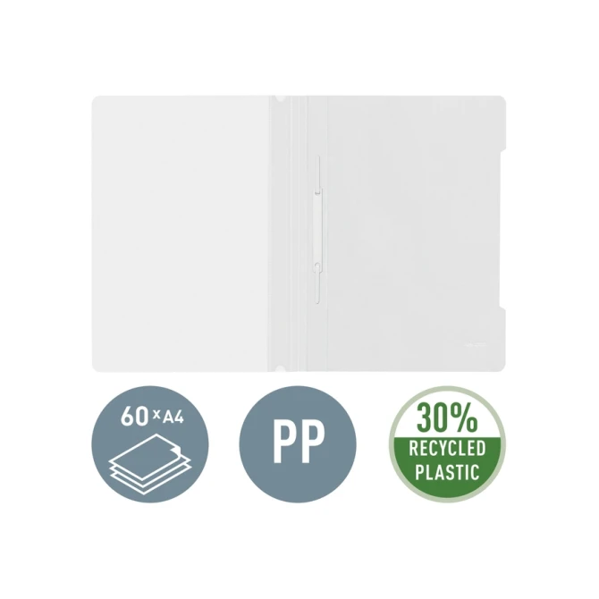 Snelhechter Leitz Standaard A4 gerecycled PP wit
