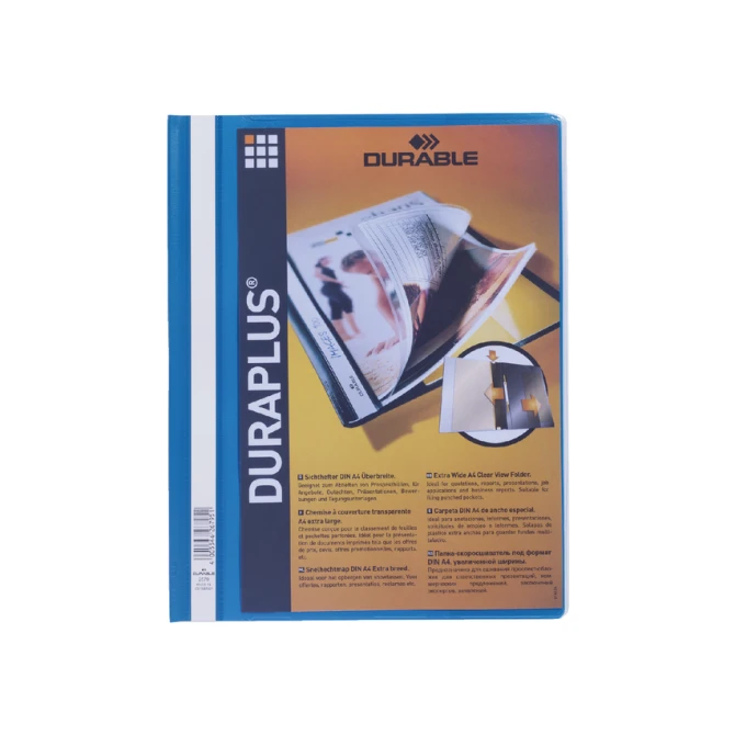 Snelhechtmap Durable Duraplus A4 blauw