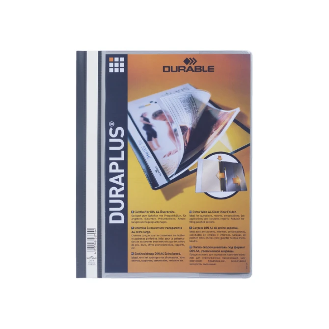 Snelhechtmap Durable Duraplus A4 grijs