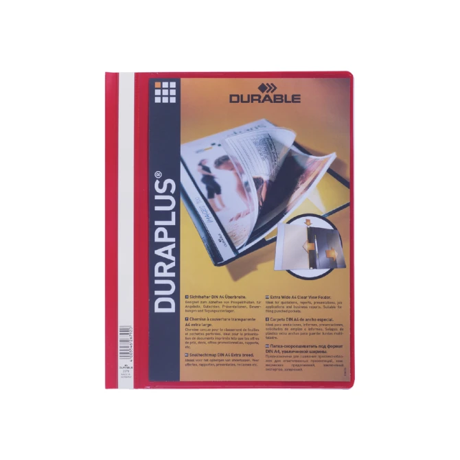 Snelhechtmap Durable Duraplus A4 rood