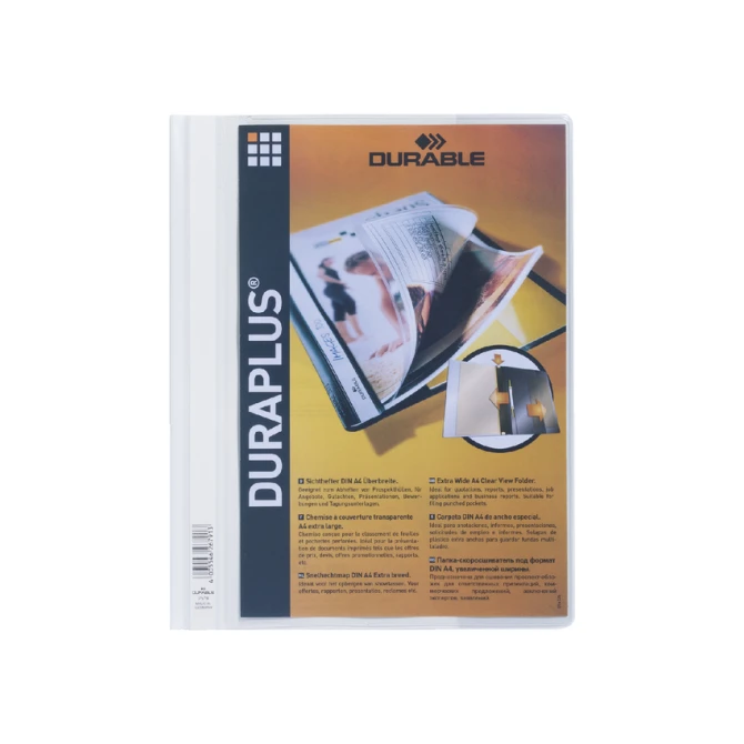 Snelhechtmap Durable Duraplus A4 wit