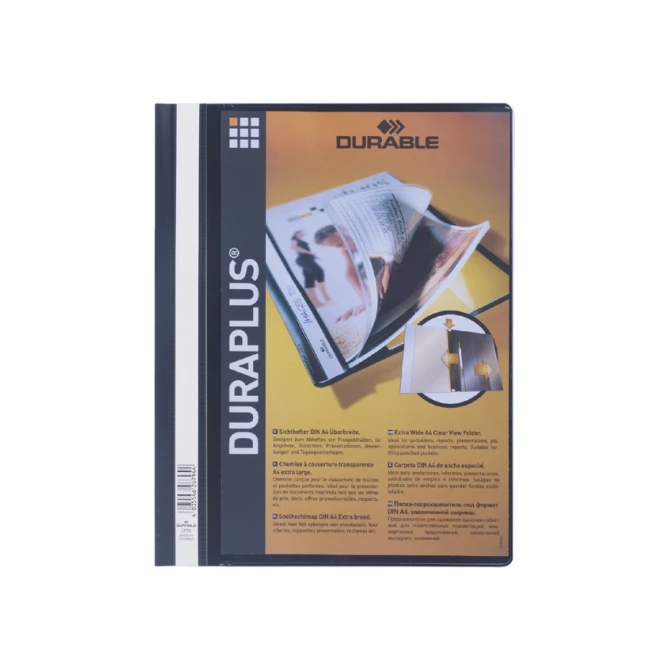 Snelhechtmap Durable Duraplus A4 zwart