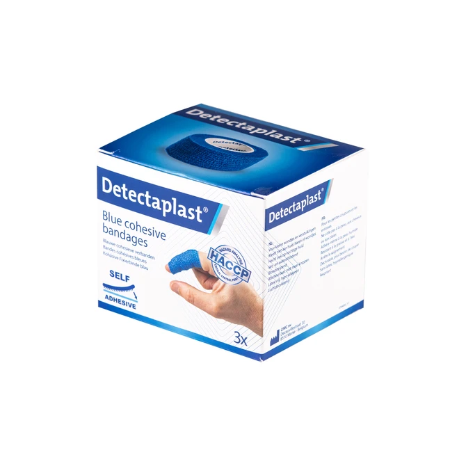Snelpleister blauw Detectaplast 2,5cmx4,5m 3 stuks