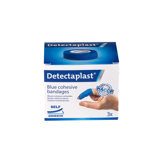 Snelpleister blauw Detectaplast 2,5cmx4,5m 3 stuks