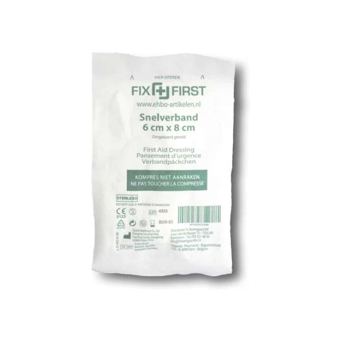 Snelverband FixFirst gerold 6x8cm 10 stuks