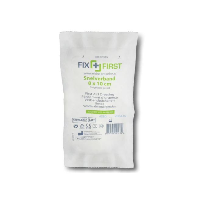Snelverband FixFirst gerold 8x10cm 10 stuks