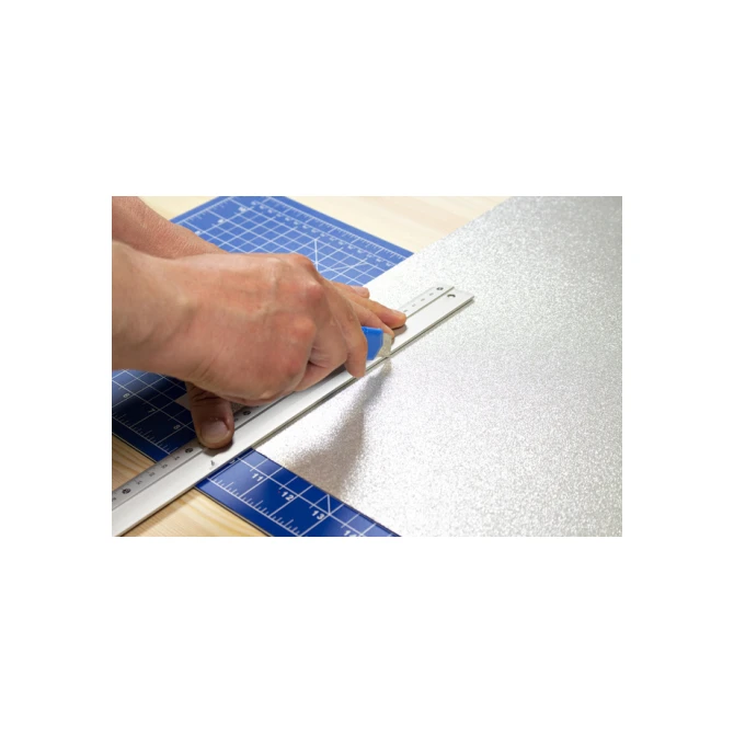 Snijmes Westcott office 18mm met schuifsluiting blauw