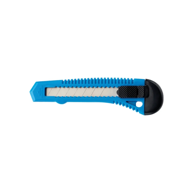 Snijmes Westcott office 18mm met schuifsluiting blauw