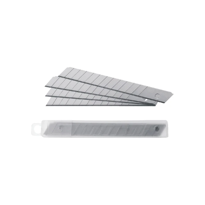Snijmes Westcott office 9mm met schuifsluiting en metalen houder blauw