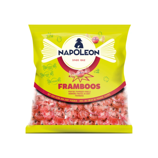 Snoep Napoleon framboos zak 1kg