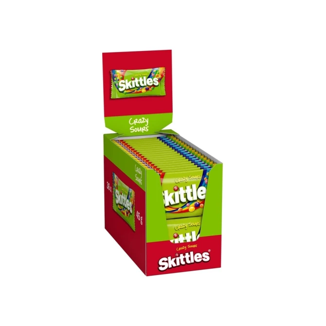 Snoep Skittles crazy sour doos 36 stuks