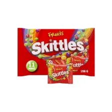 Snoep Skittles fruit uitdeelzak 11 zakjes a 18 gram