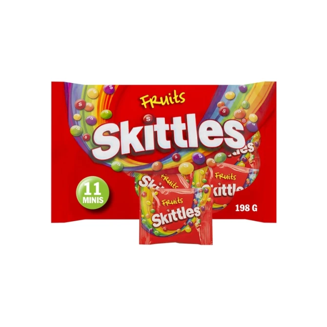 Snoep Skittles fruit uitdeelzak 11 zakjes a 18 gram