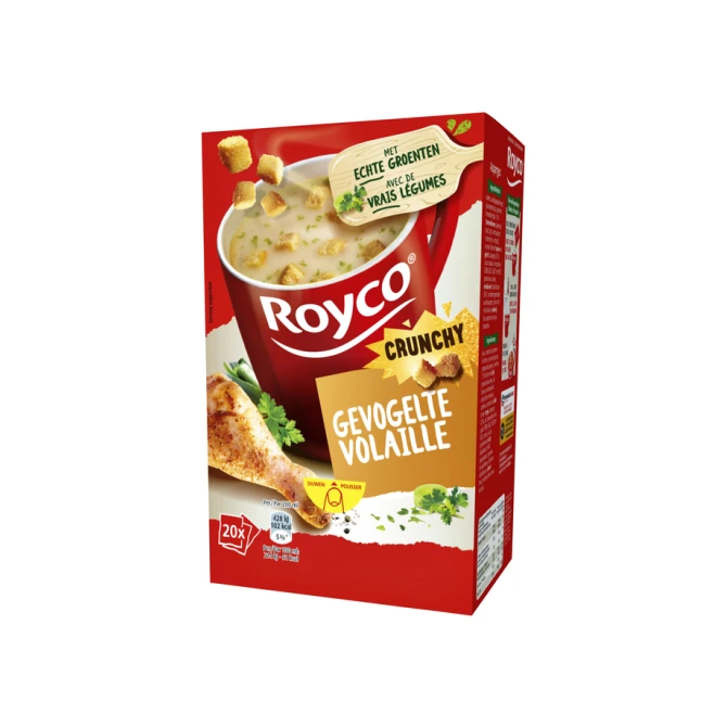 Soep Royco gevogelte met croutons 20 zakjes