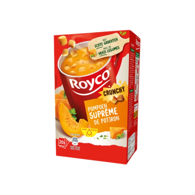 Soep Royco pompoen Supreme met croutons 20 zakjes
