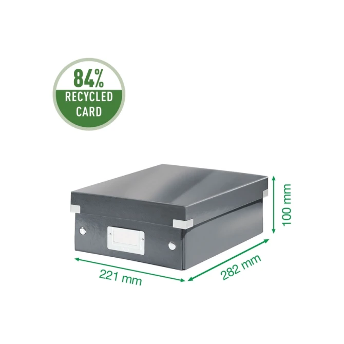 Sorteerbox Leitz WOW Click & Store 280x100x370mm gerecycled karton wit
