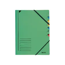 Sorteermap Leitz 7 tabbladen karton groen Sorteermap Leitz 7 tabbladen karton groen
