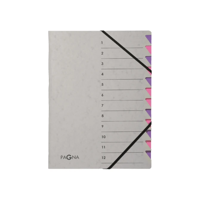 Sorteermap Pagna Easy A4 12 tabs paars/lila