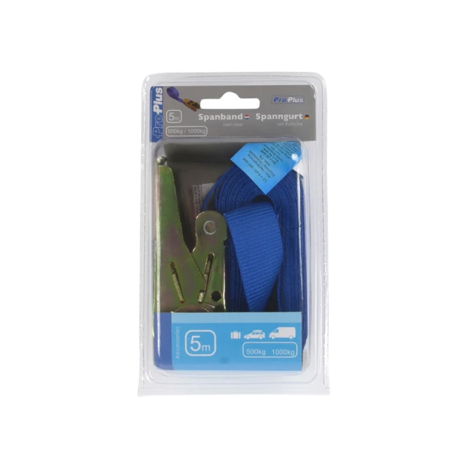 Spanband ProPlus ratel 5 meter blauw