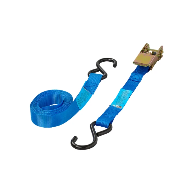 Spanband ProPlus ratel 5 meter met 2 haken blauw