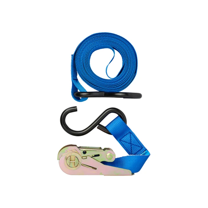 Spanband ProPlus ratel 5 meter met 2 haken blauw