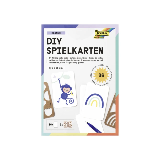 Speelkaarten Folia Blanco 6.5x10cm pak à 36 stuks